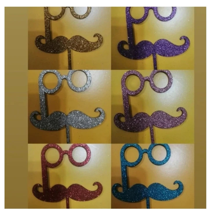 شمع اکلیلی عینک و سبیل(۴عددی)