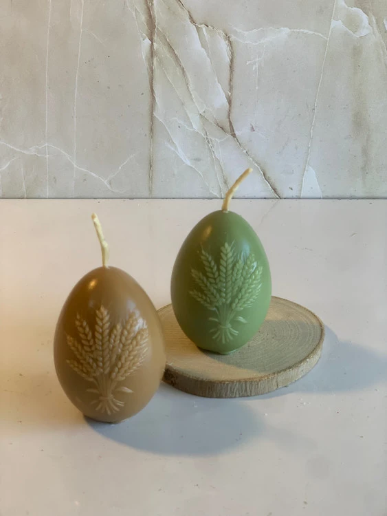 شمع تخم مرغی طرح گندم نماد برکت