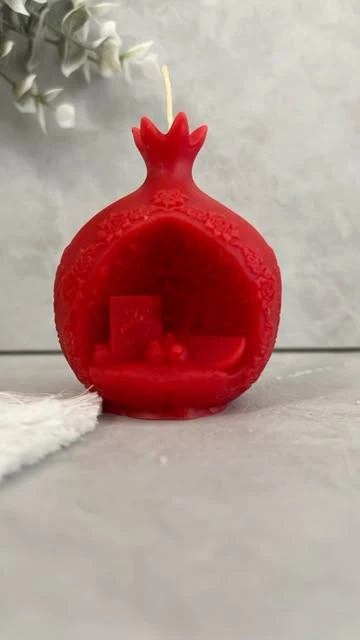 شمع دست ساز انار شب یلدا