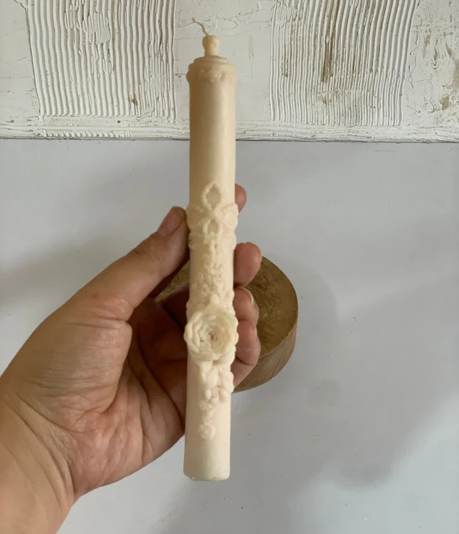 شمع قلمی گل رز