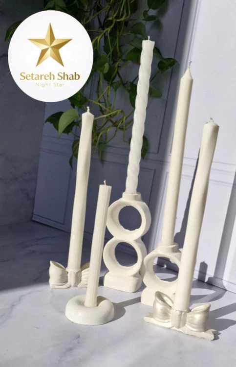 شمع قلمی۲۰سانتی طرح ساده (چندجفت)