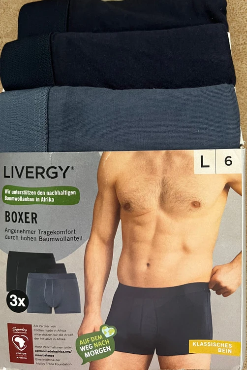 شورت مردانه لیورجی (Boxers) پک ۳ عددی سایز L