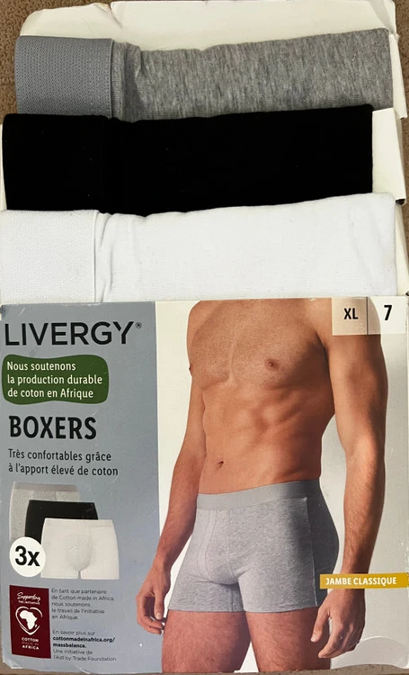 شورت مردانه لیورجی (Boxers) پک ۳ عددی