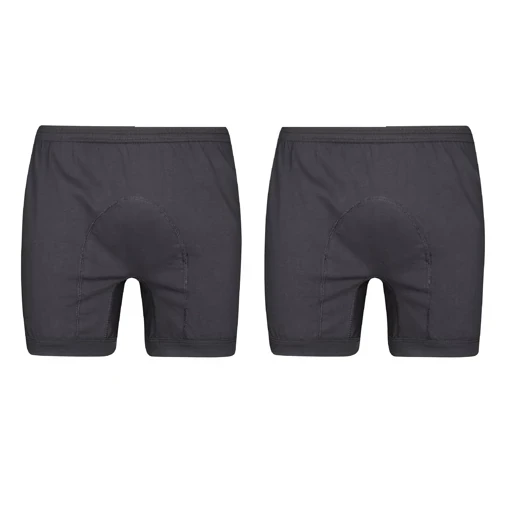 شورت مردانه پادار نخ پنبه خاکستری برند شایسته 2 عددی