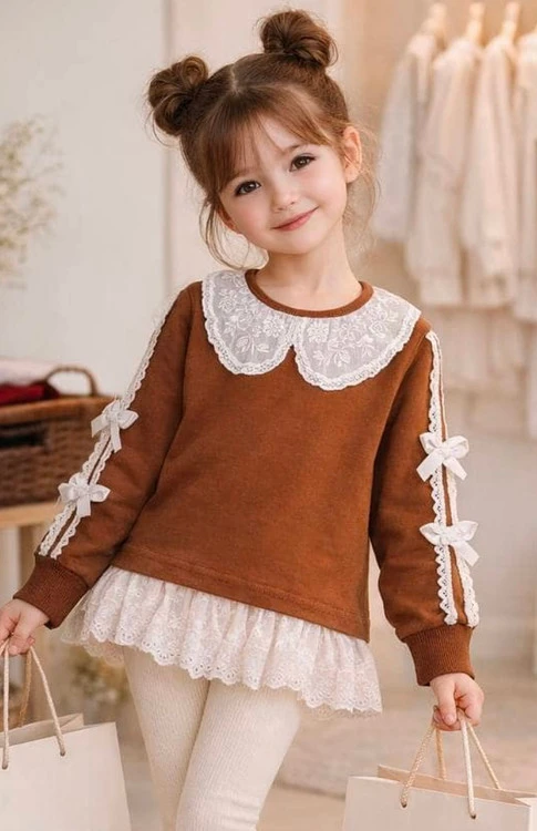 شومیز جنس دورس دو نخ بهاره دخترانه