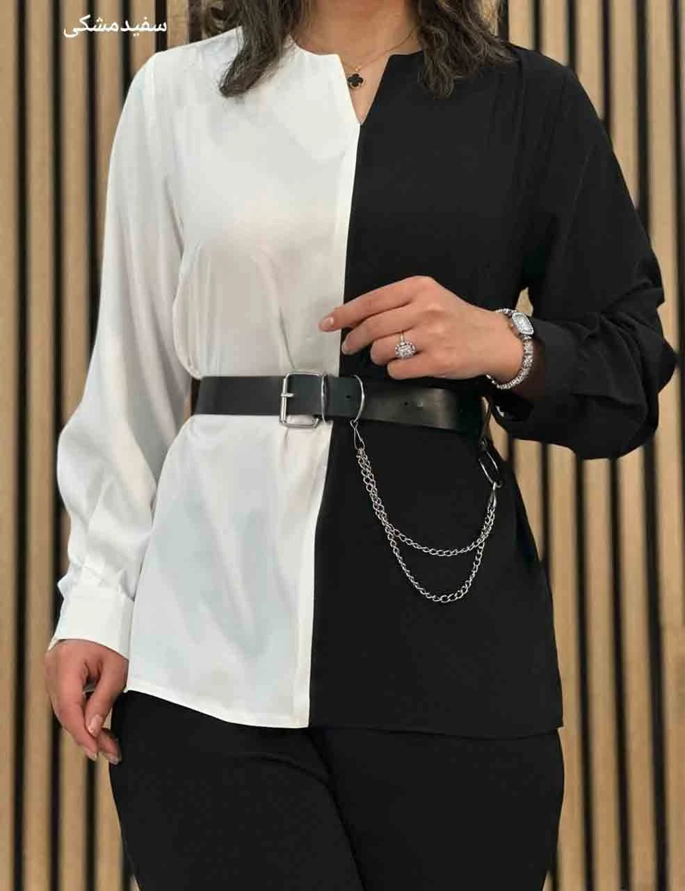 شومیز دو رنگ هدیه