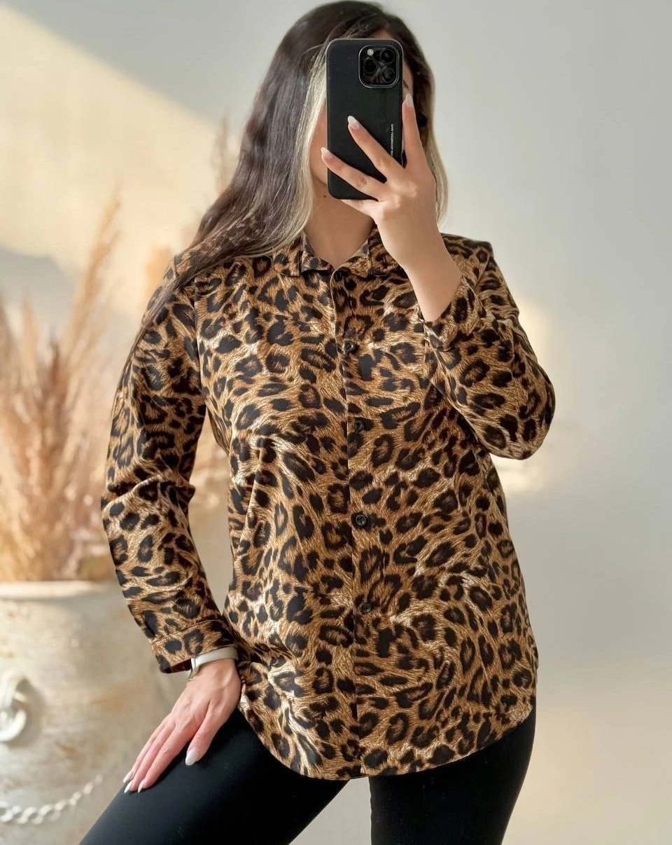 شومیز زنانه پلنگی کد 10067