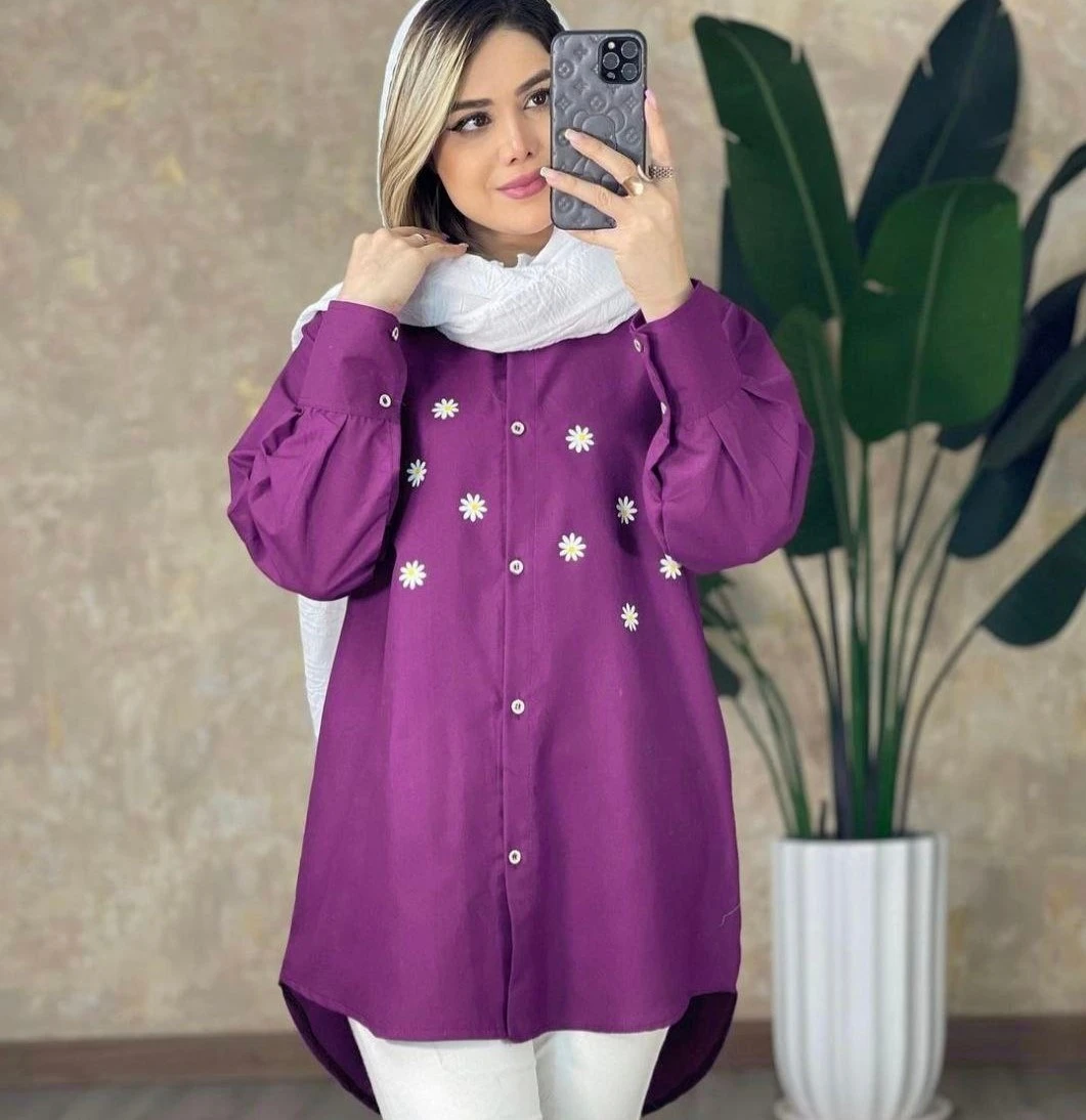 شومیز زنانه گل بابونه_شیکان