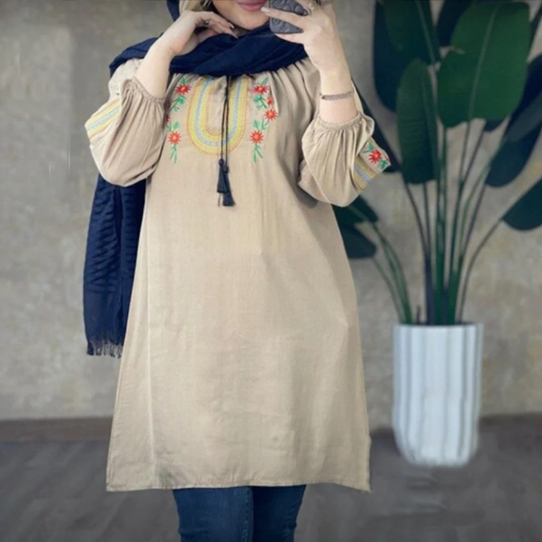 شومیز زنانه گلدوزی نخی_شیکان