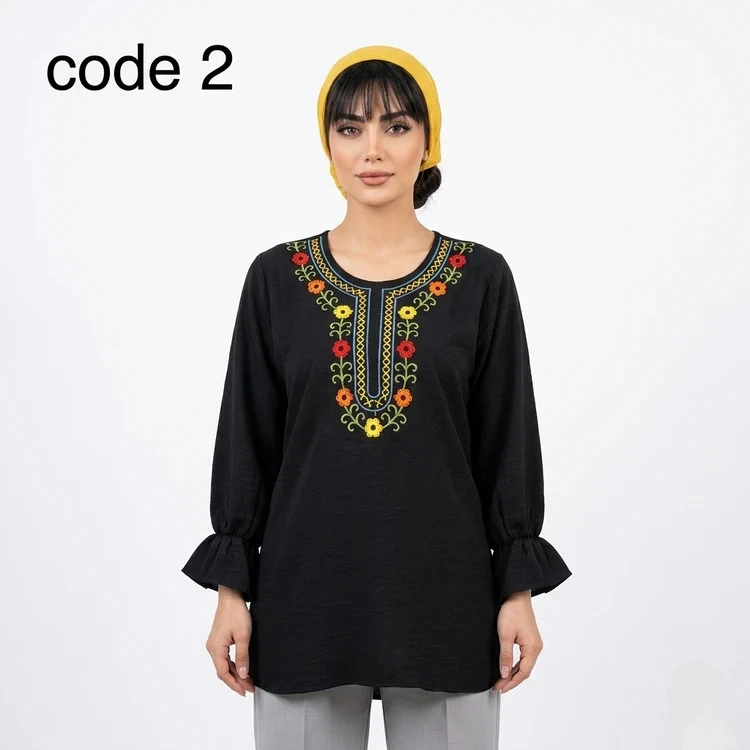 شومیز صوفیا گلدوزی مدل دریم (ویژه محرم) علیدسا