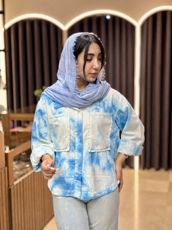 شومیز لینن آبرنگی