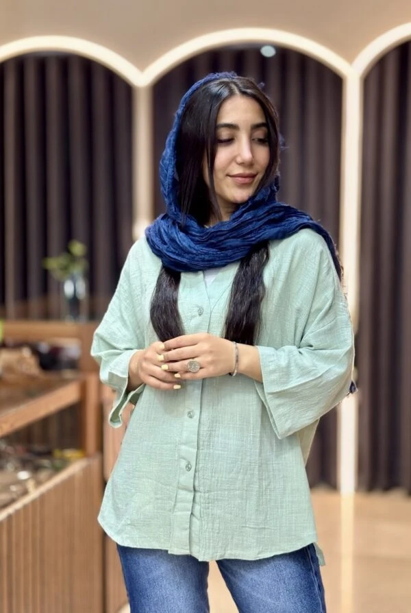 شومیز لینن دو‌نخ کادین