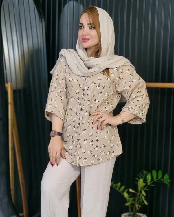 شومیز مانتو گلدار