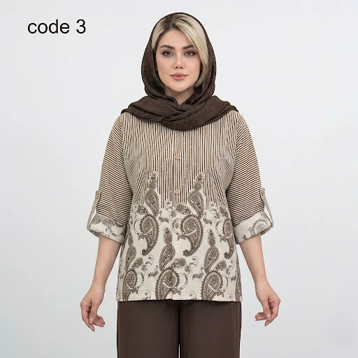 شومیز مدل لینن نگین دار روشا علیدسا