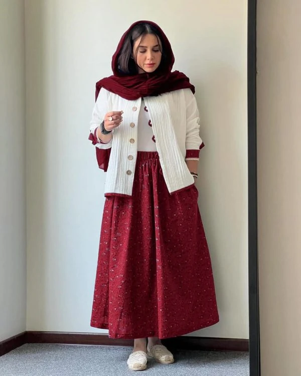 شومیز و دامن گلدار تابستانی