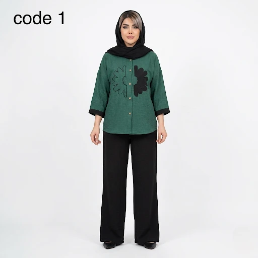 شومیز و شلوار صوفیا گلدوزی مدل ریما علیدسا