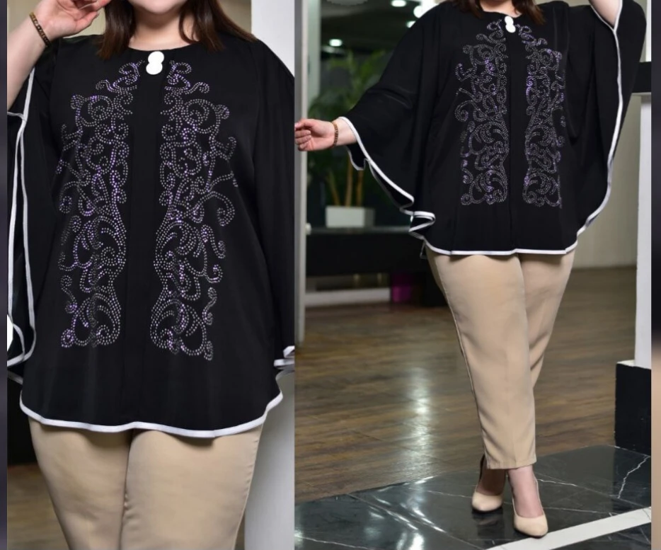 شومیز پانچ سایز بزرگ زنانه