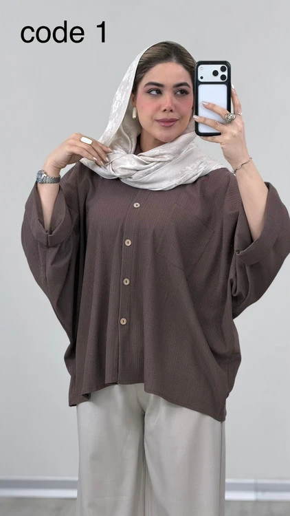 شومیز کرپ کش مدل گلارین علیدسا