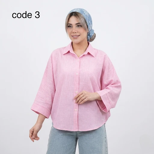 شومیز کیمونو لینن مدل فرزانه علیدسا