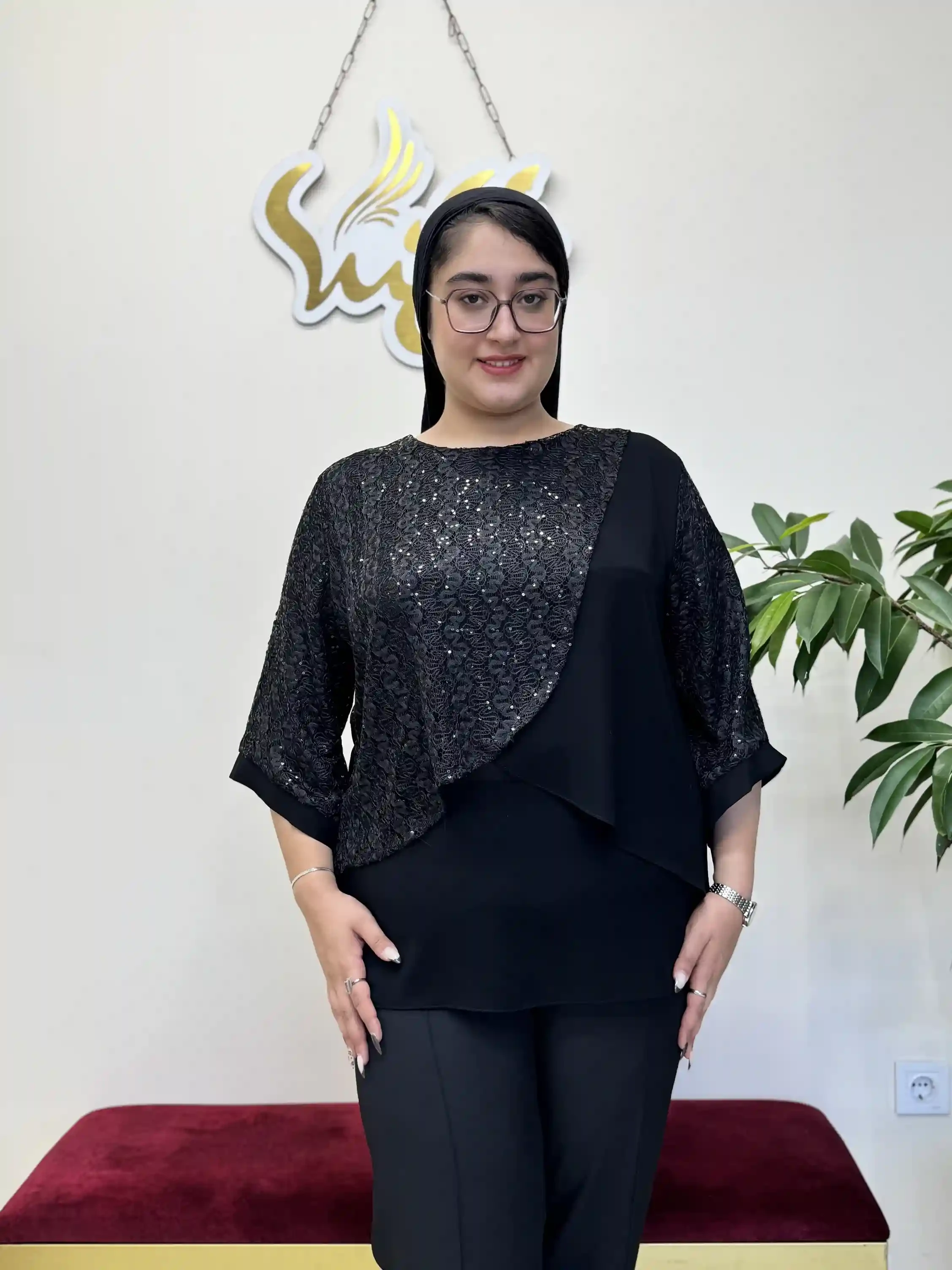 شومیز گیپور پولکی افروز