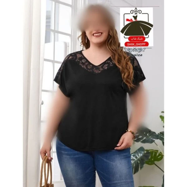 شومیز گیپوردار سایزبزرگ