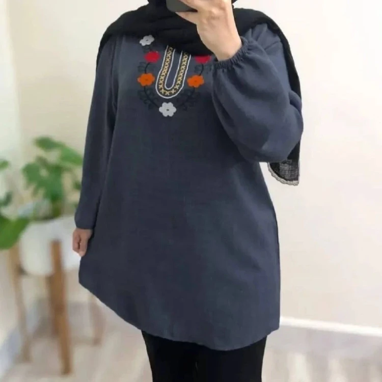 شومیز یقه گلدوزی،سایز 40تا50،درسه رنگ