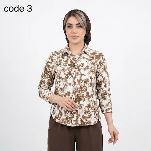 شومیز ینزی طرح چاپی مدل تندیس علیدسا