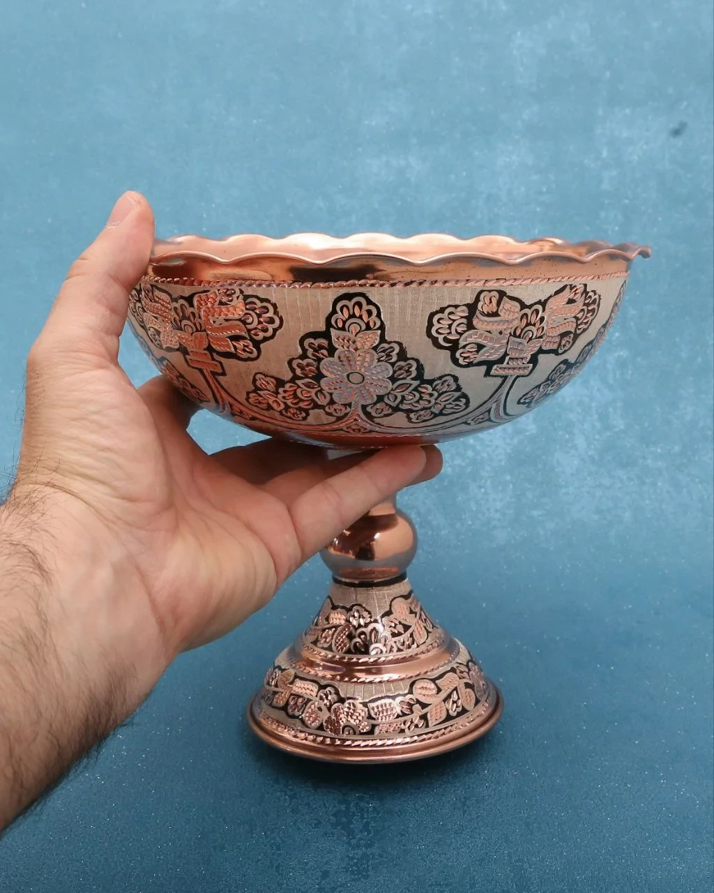 شکلات خوری مسی نقره کوب-1
