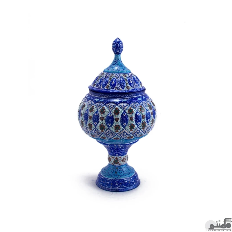 شکلات خوری میناکاری پایه دار سایز 27 سانتیمتر