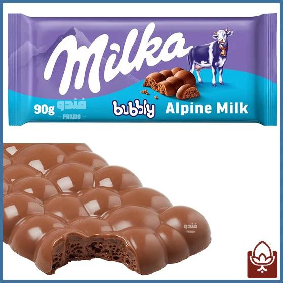 شکلات شیری حبابی میلکا 100 گرمی – Milka Bubbly Milk Chocolate