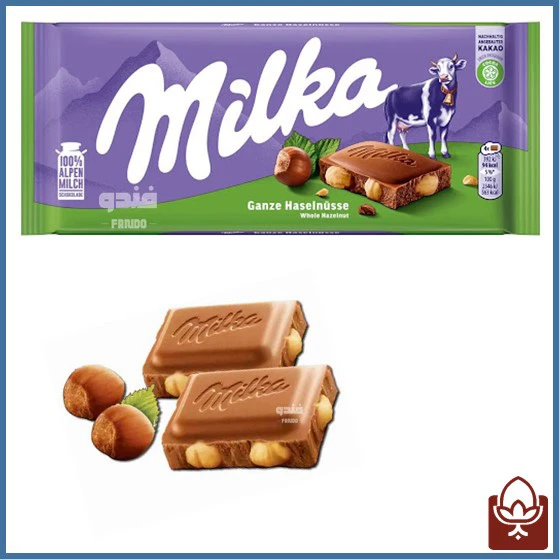 شکلات شیری فندقی میلکا ۱۰۰ گرمی – Milka Hazelnut Milk Chocolate
