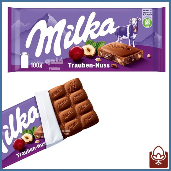 شکلات کشمش و فندق میلکا 100 گرمی – Milka Raisin & Hazelnut Chocolate