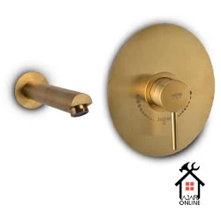 شیر اهرمی روشویی توکار جزیره مدل آکا طلایی مات