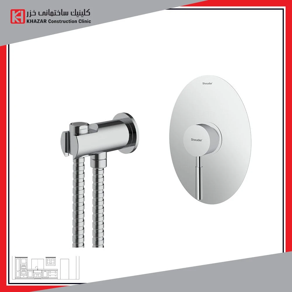 شیر توالت توکار شودر روگن BRASS