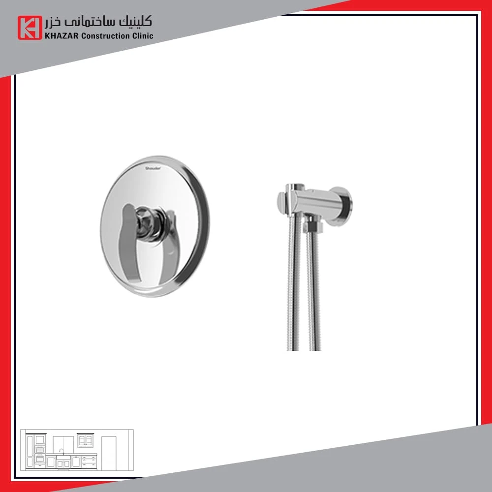 شیر توالت توکار شودر گلوریس BRASS