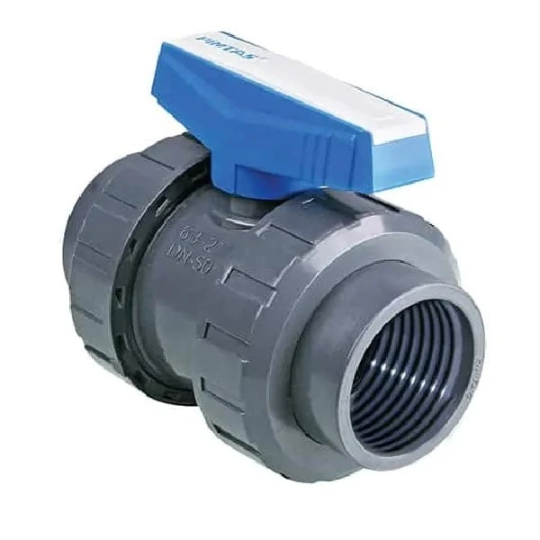 شیر توپی مهره دار دو سر دنده upvc پیمتاش
