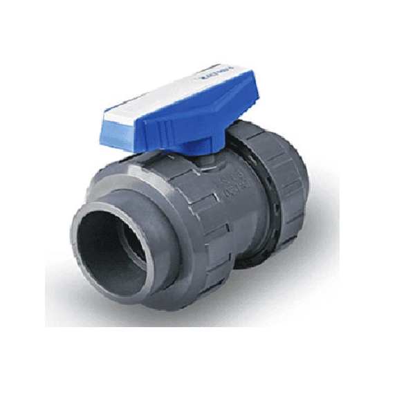 شیر توپی مهره دار یک سر دنده upvc پیمتاش-2