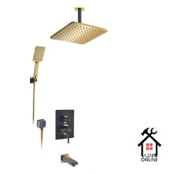 شیر توکار حمام جزیره مدل زیرات A مشکی سقفی