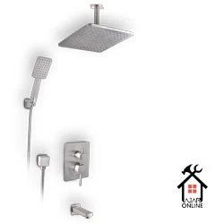 شیر توکار حمام جزیره مدل زیرات A کروم مات سقفی