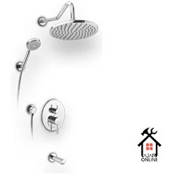 شیر حمام توکار جزیره مدل آکا A کروم دیواری