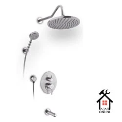 شیر حمام توکار جزیره مدل آکا تیپ A کروم مات دیواری