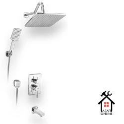 شیر حمام توکار جزیره مدل زیرات A کروم دیواری