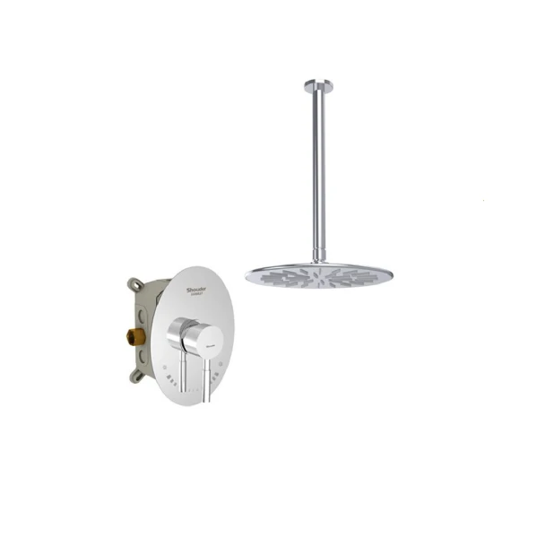 شیر دوش توکار شودر مدل روگن تیپ 1 brass
