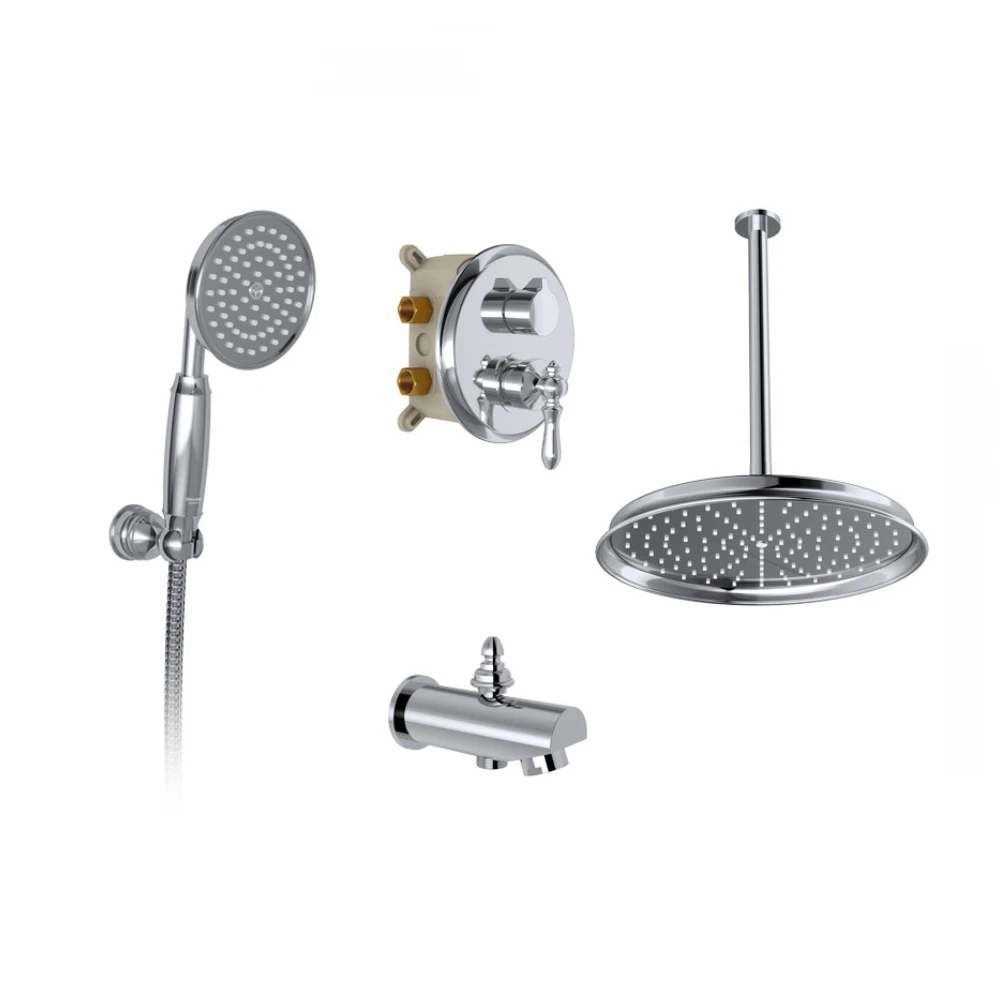 شیر دوش توکار شودر مدل زیگموند تیپ 4 brass