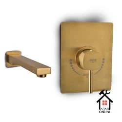 شیر روشویی توکار جزیره مدل زیرات طلایی مات