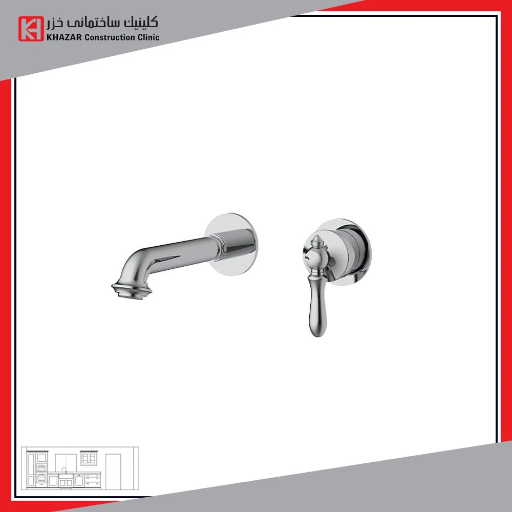 شیر روشویی دو تکه شودر زیگموند BRASS