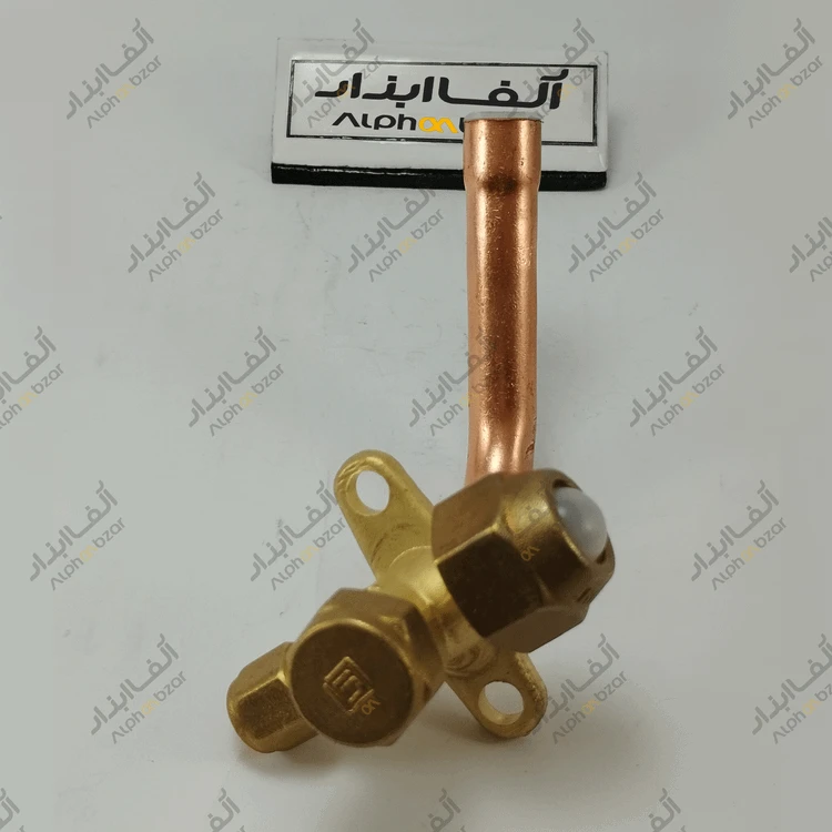 شیر سرویس کولر لوله کج 45° درجه سایز 1/2 اینچ درجه یک