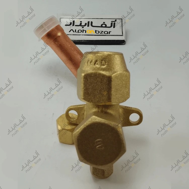 شیر سرویس کولر لوله کج 45° درجه سایز 3/4 اینچ درجه یک