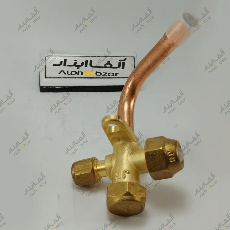 شیر سرویس کولر لوله کج 45° درجه سایز 3/8 اینچ درجه یک