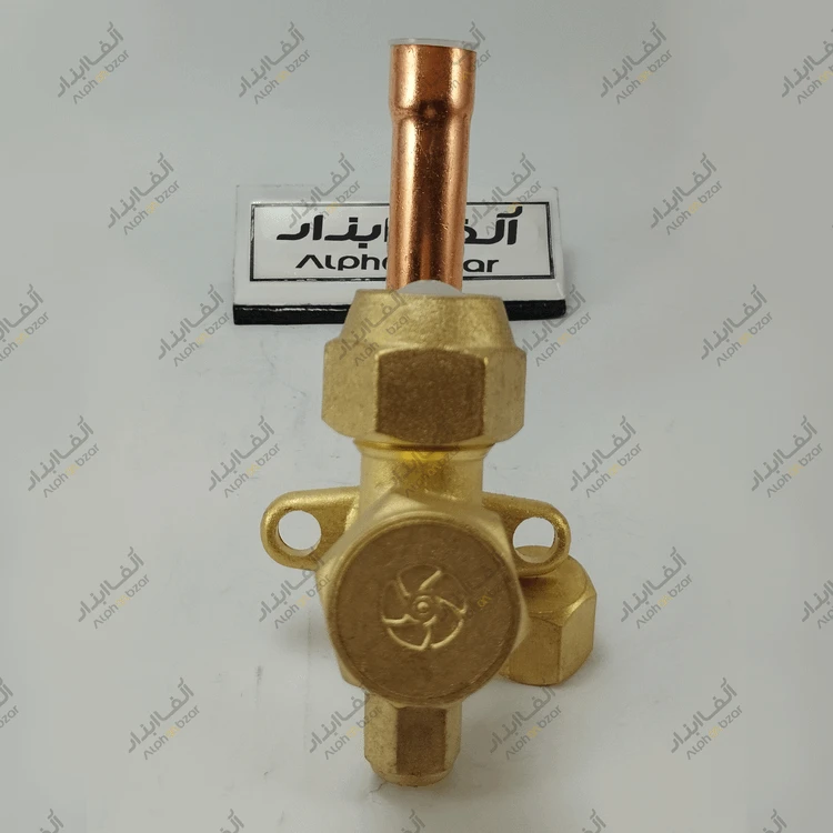 شیر سرویس کولر لوله کج 90° درجه سایز 5/8 اینچ درجه یک